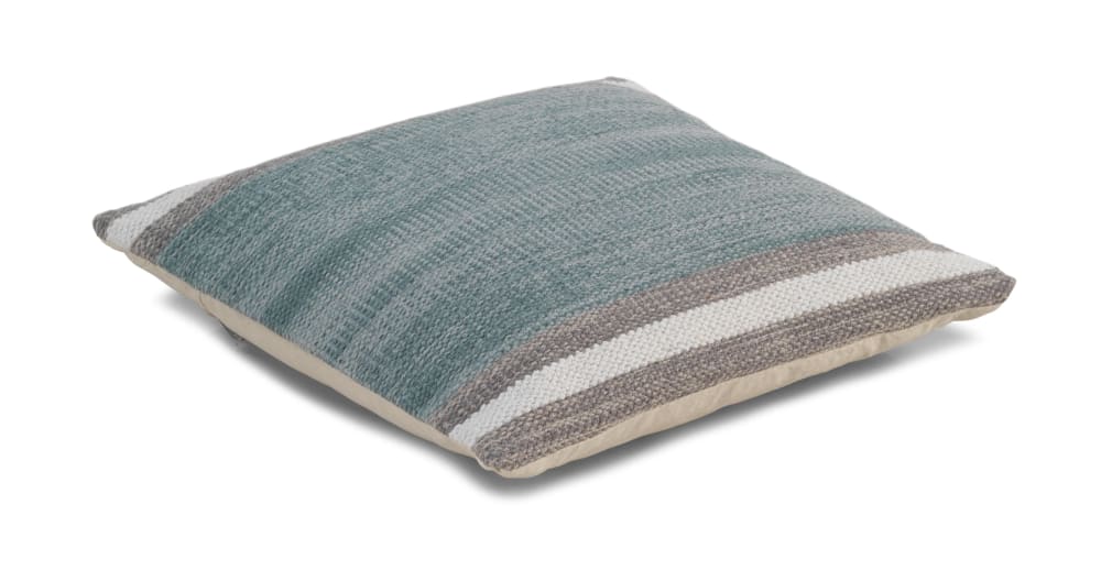 Coussin en coton bleu-vert 45x45 cm