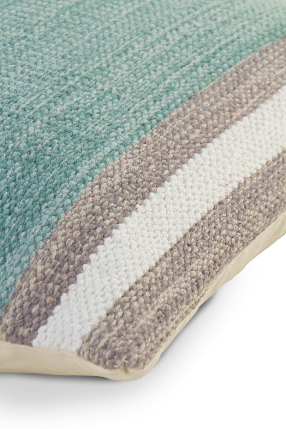 Coussin en coton bleu-vert 45x45 cm — vue 4