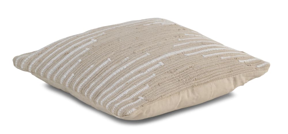 Coussin en coton beige 45x45 cm