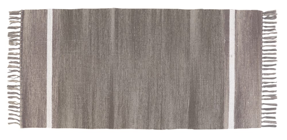 Tapis en coton gris 60x120 cm