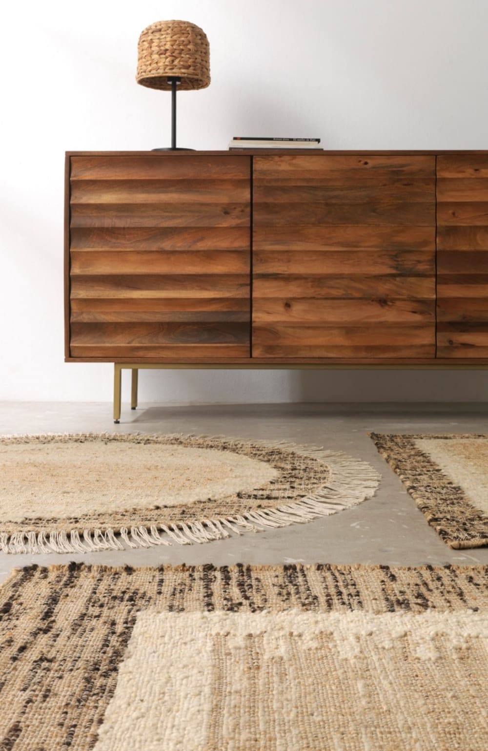 Tapis en jute, laine et coton 60x120 cm diam. — vue 3