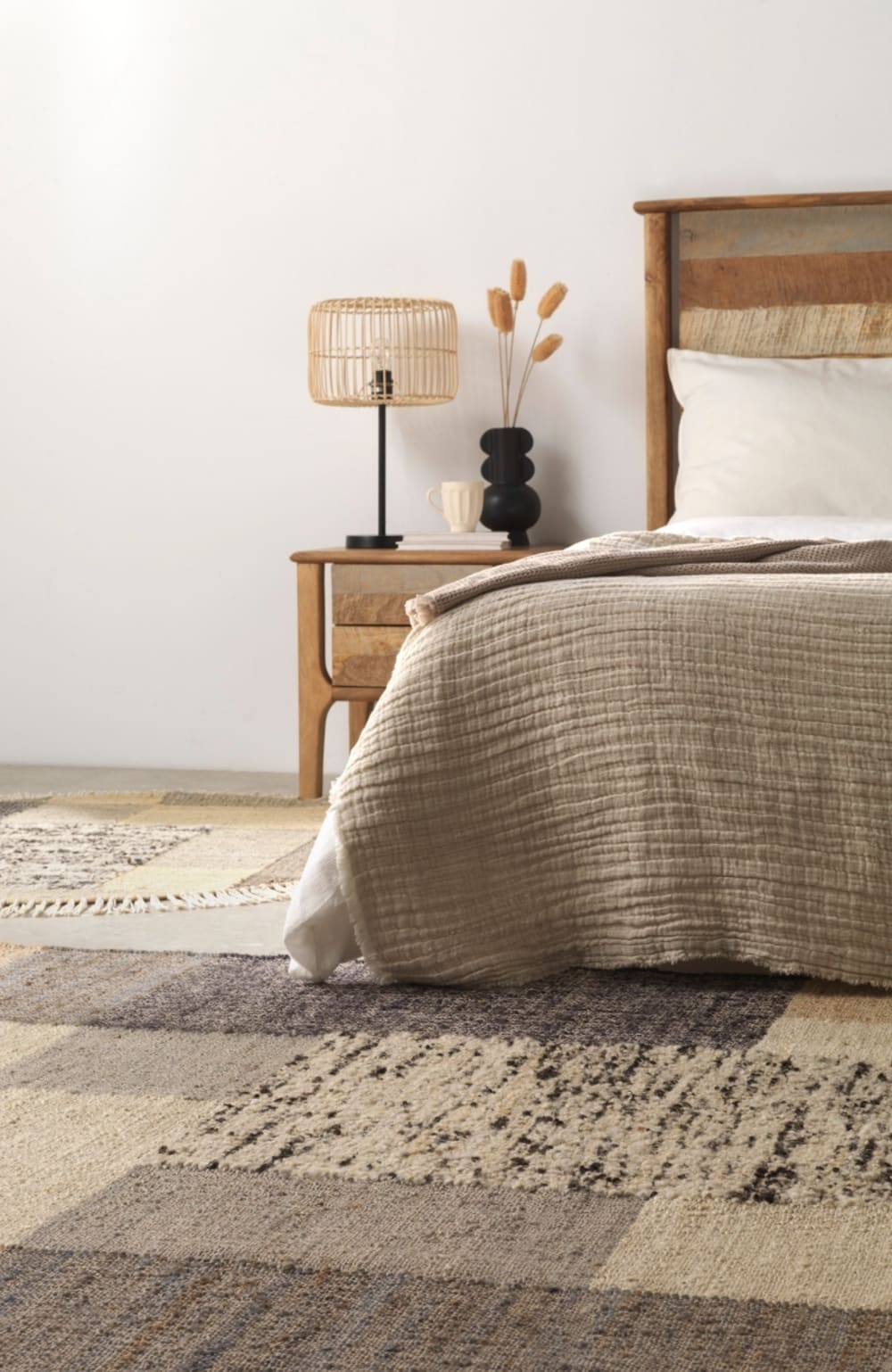 Tapis en jute, laine et coton 60x120 cm — vue 3