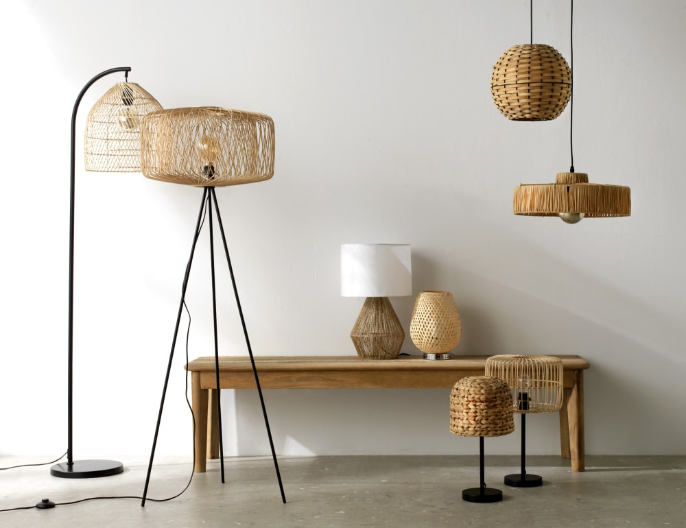 Plafonnier en fibres naturelles — vue 3