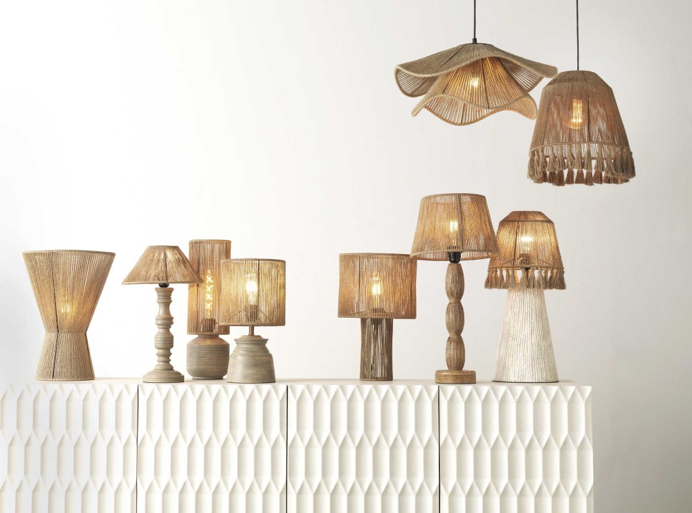 Lampe de table en jute — vue 3