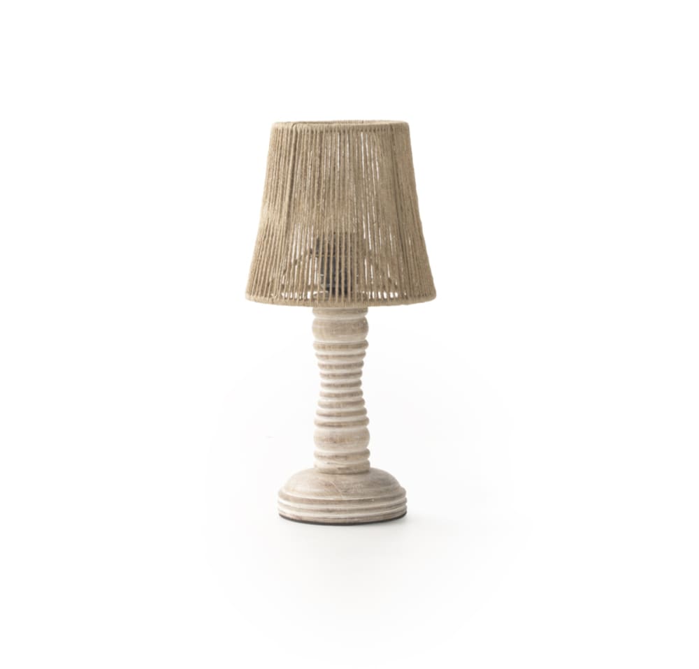 Lampe à poser en jute