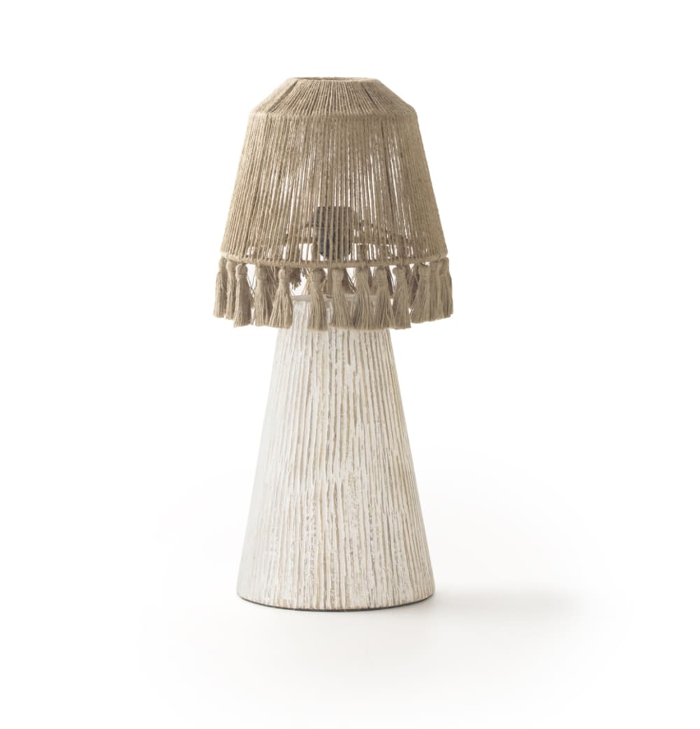 GEESE HOME Jute Tischlampe Braun Jute