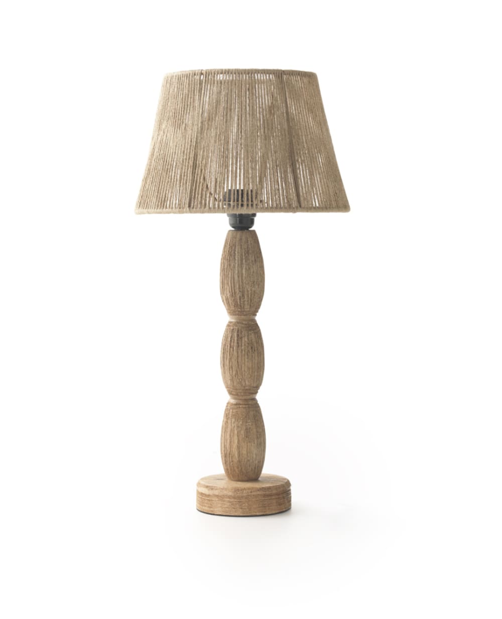 Lampe de table en jute