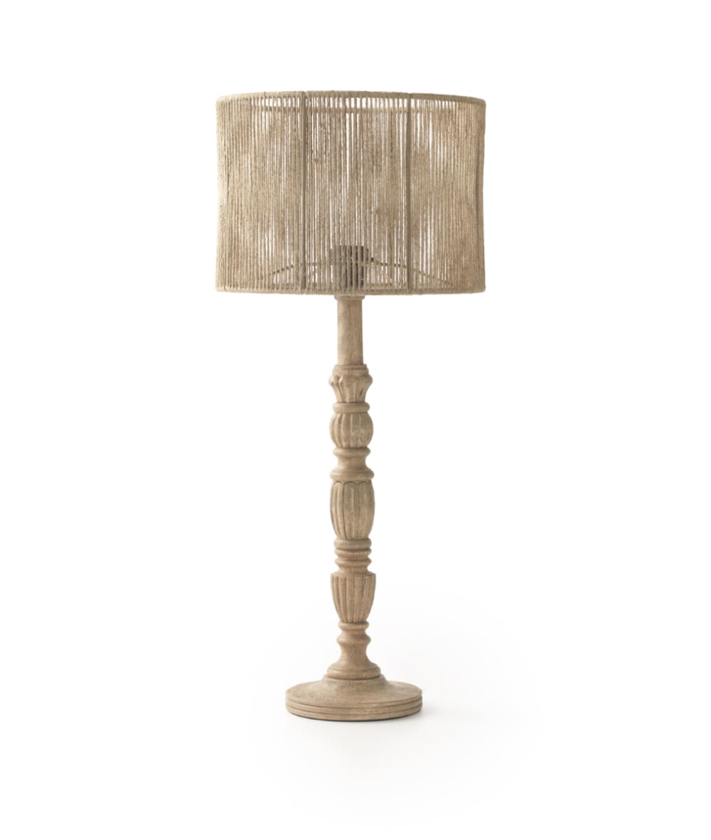 Lampe de table en jute