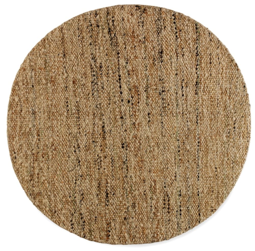 GEESE HOME Teppich aus Jutewolle 240 cm Durchm Braun Jute