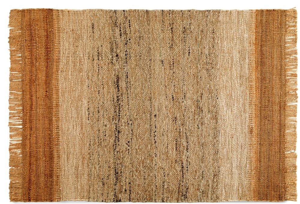 GEESE HOME Teppich aus Jute und Wolle 180 x 240 cm Braun Jute