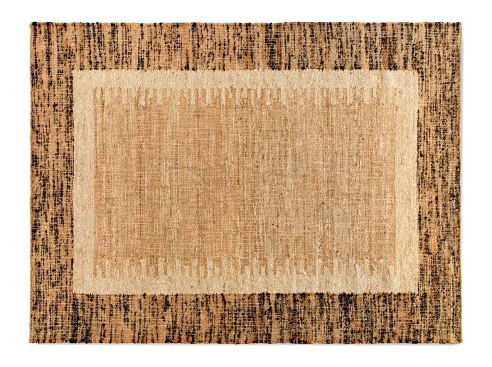 GEESE HOME Teppich aus Jutewolle und Baumwolle 210x270 cm Beige Jute