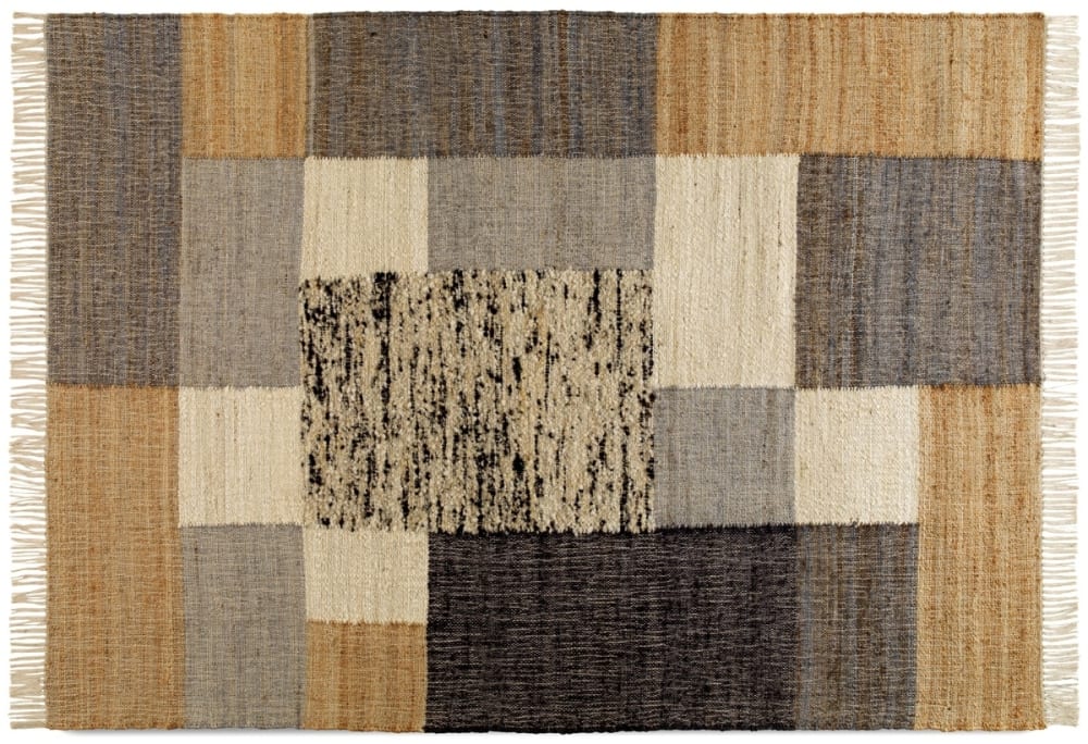 Tapis de jute laine et