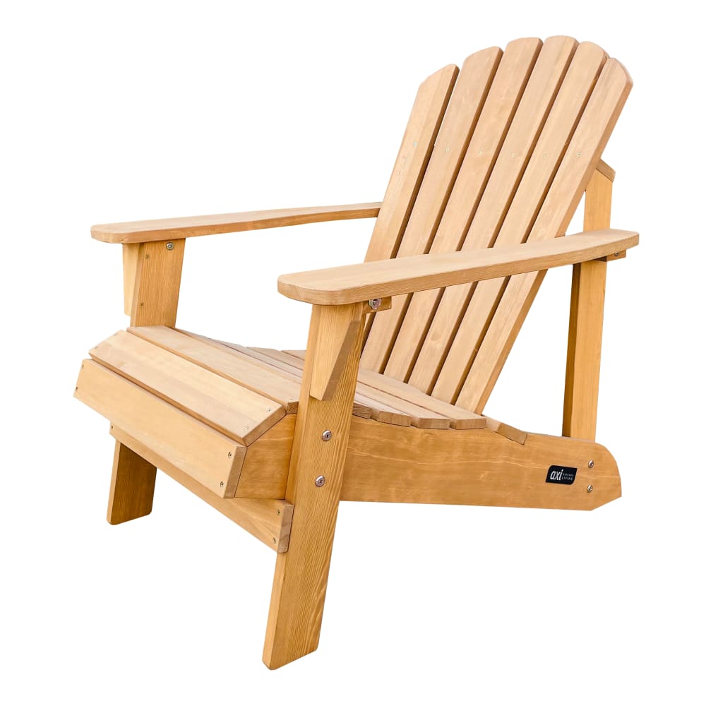 Chaise Adirondack accoudoirs, bois FSC, jaune, 90x78x93 cm