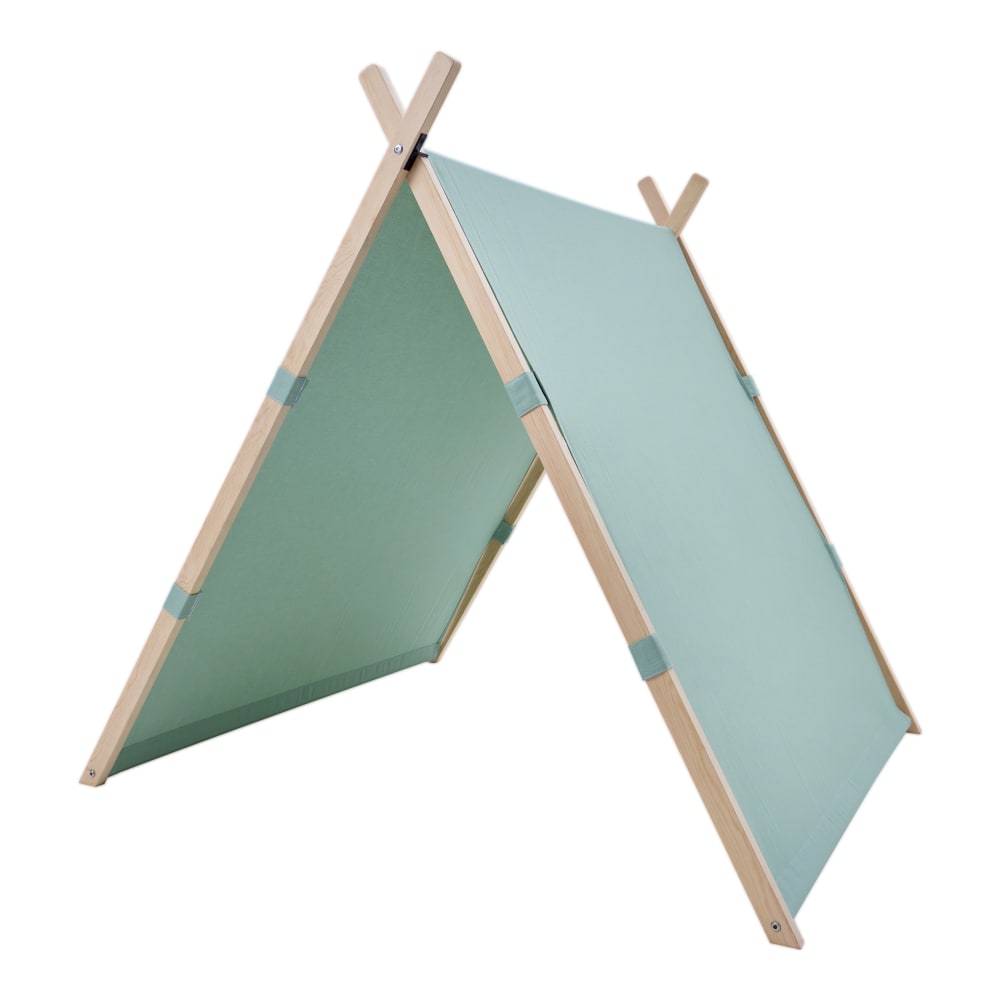 Sunny Spielzelt 107 cm x 123 cm aus 100% Baumwolle & FSC Holz, grün style modern Stoff Kinder