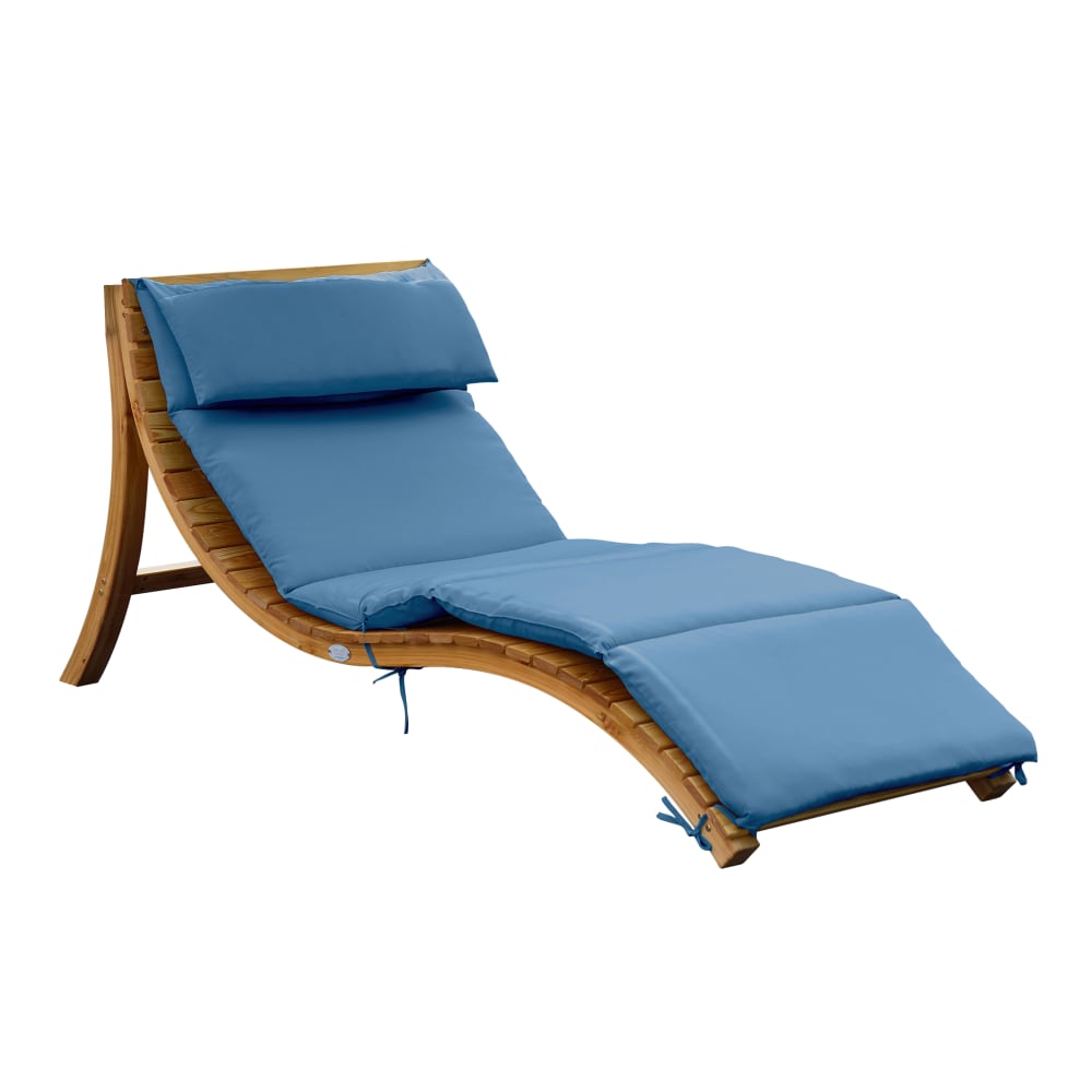Chaise longue Salina avec parasol Bleu