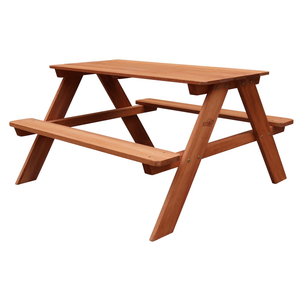 Table de pique-nique sable et eau en bois, marron, 89 x 89 x 50 cm - Maisons du Monde