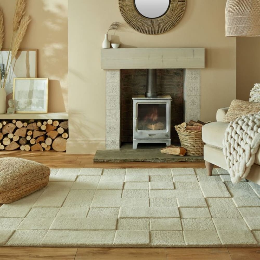 Flair Rugs Tapis en laine beige
