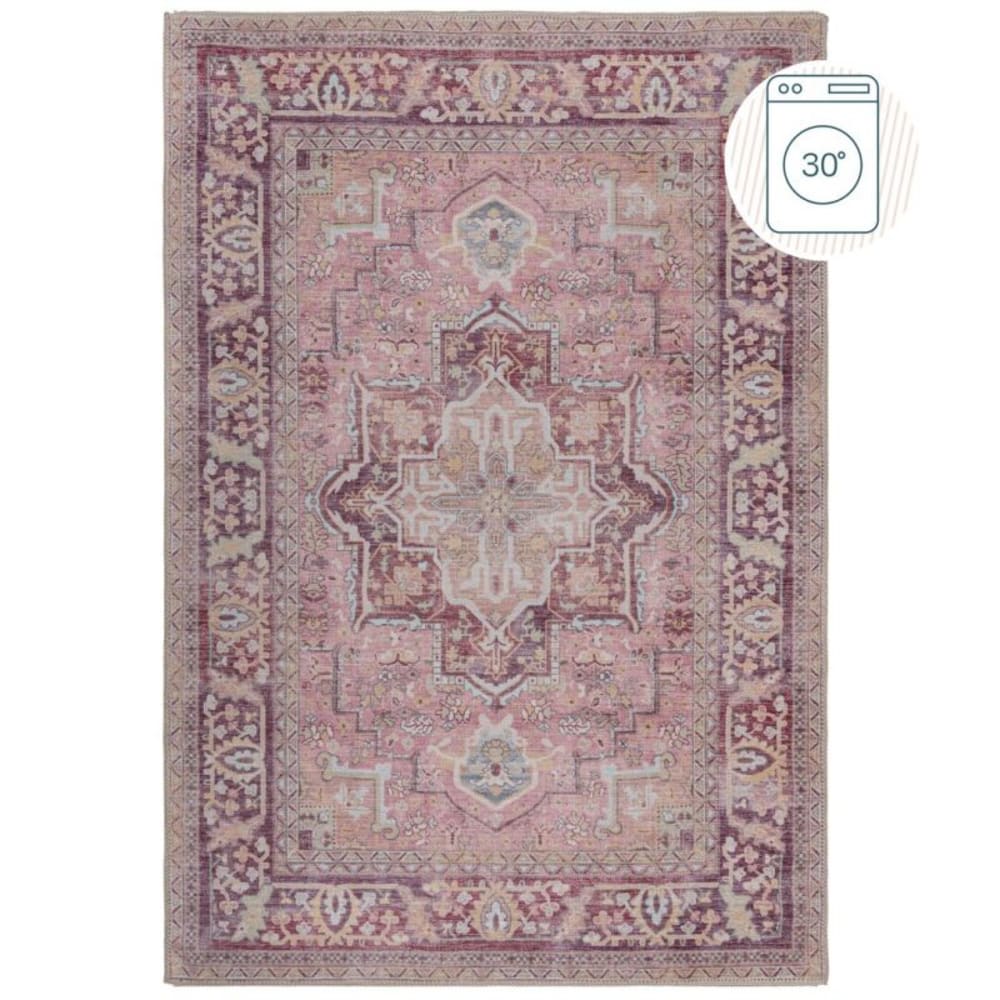 Tapis lavable rose 200x290cm — vue 4