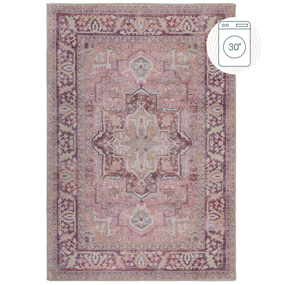 Tapis lavable rose 120x170cm