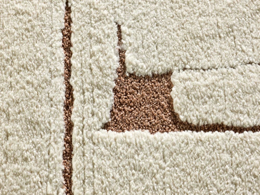 Tapis à relief scandinave crème/rouille 120x170 cm — vue 4