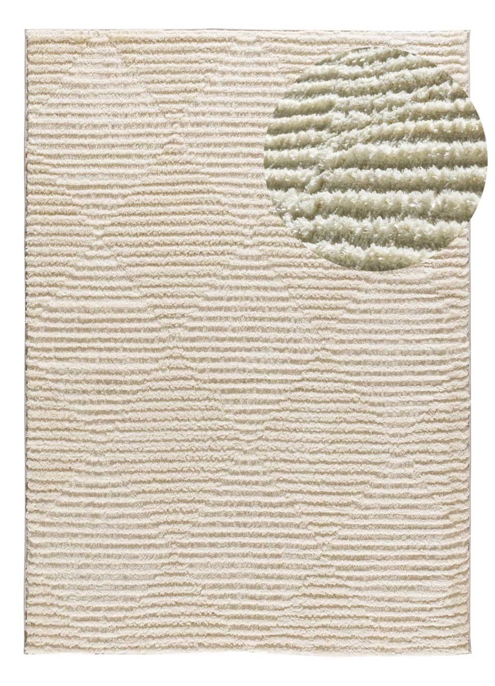 Skandinavischer Zottelteppich mit Relief, 160x230 cm,