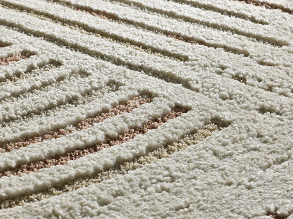 Tapis à relief scandinave crème/rouille 80x150 cm — vue 4