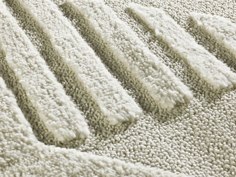 Tapis à relief à poils longs crème 160x230 cm — vue 4