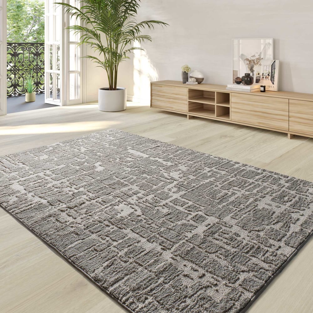 Tapis à relief shaggy gris 160x230 cm — vue 3