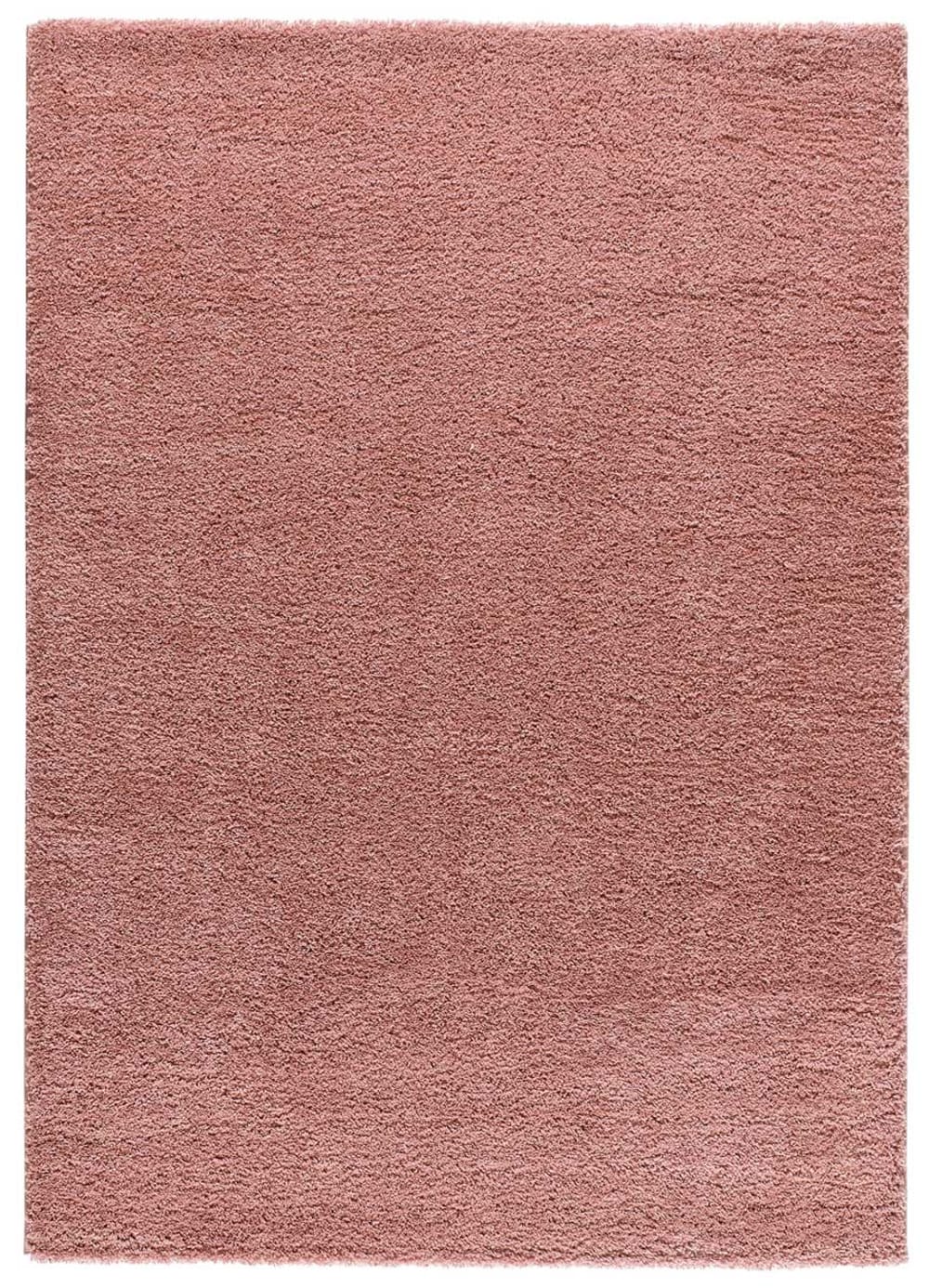 Tapis descente de lit shaggy rose 60x120 cm