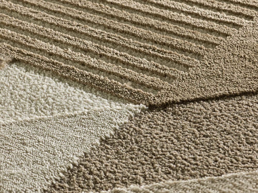 Tapis à relief moderne beige/cuivre 140x200 cm — vue 4