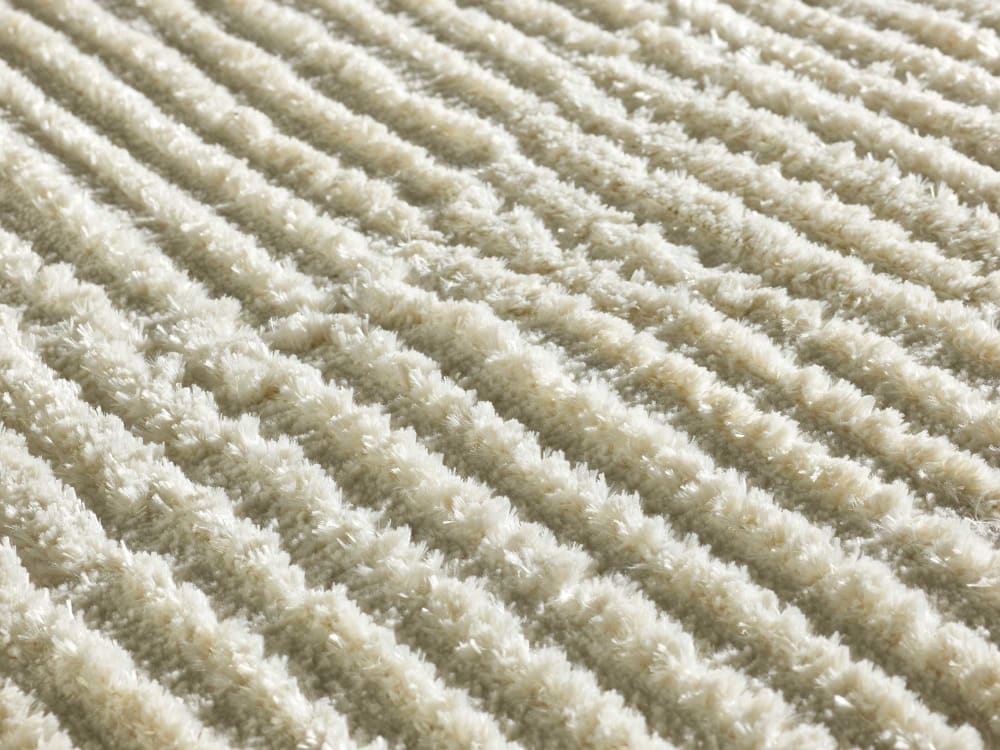 Tapis à relief shaggy crème 120x170 cm — vue 4
