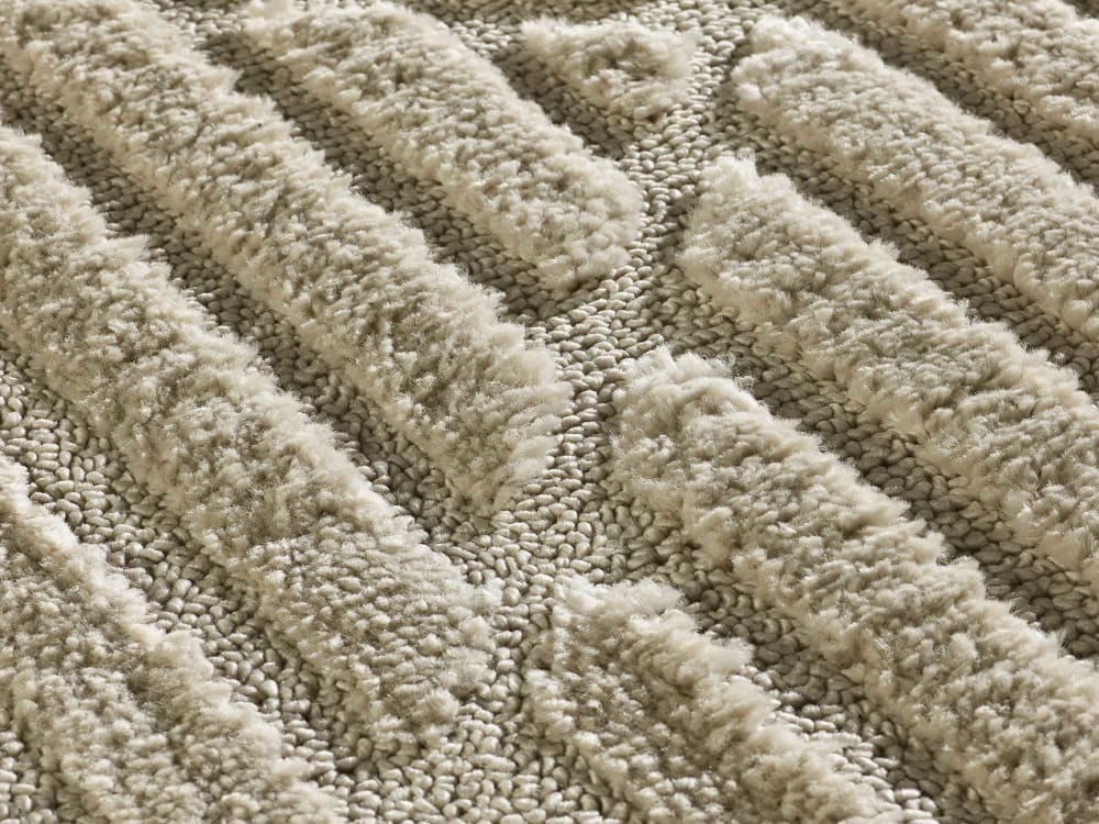 Tapis à relief à poils longs beige 80x150 cm — vue 4