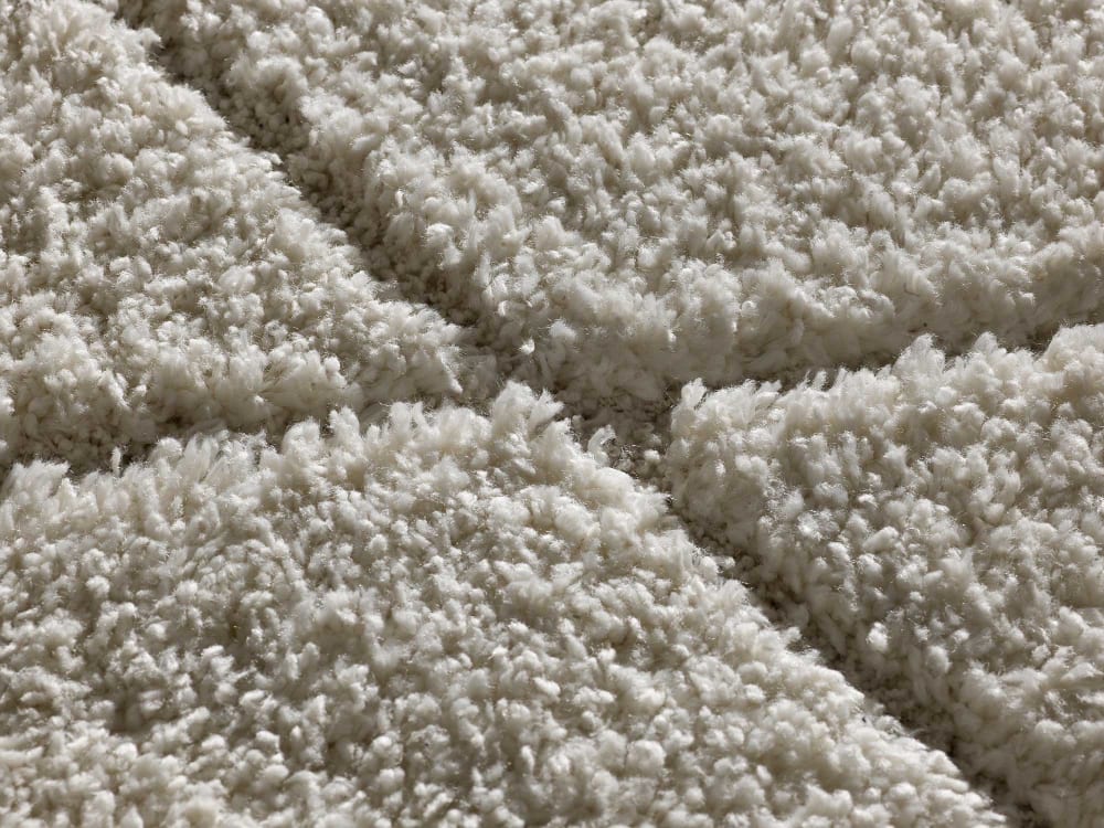 Tapis descente de lit shaggy blanc 60x120 cm — vue 4