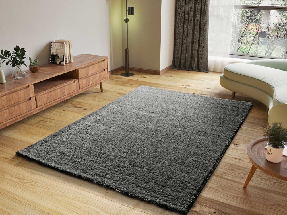 Tapis descente de lit shaggy anthracite 60x120 cm — vue 3