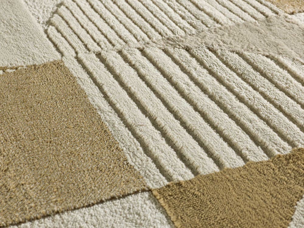 Tapis à relief moderne beige/cuivre 80x150 cm — vue 4