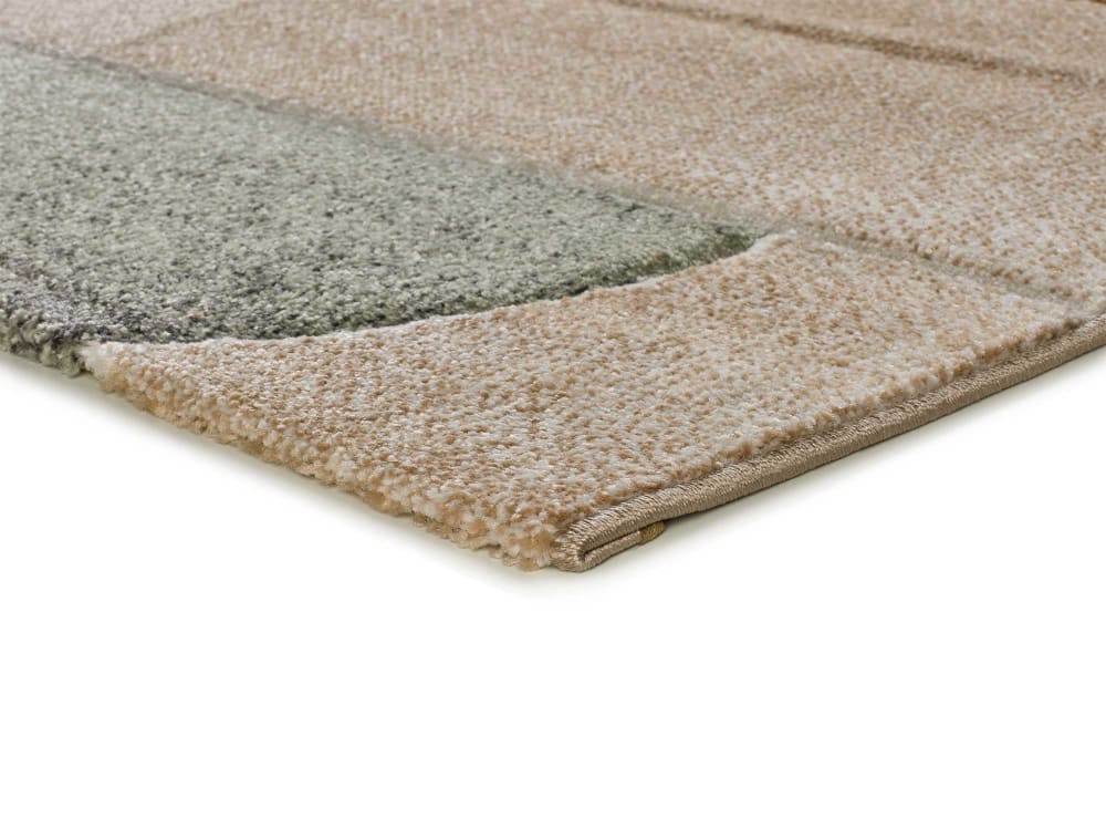 Tapis géométrique beige/rouille/vert 160x230 cm — vue 4