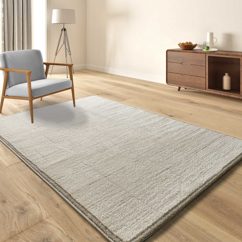Tapis à relief scandinave crème/rouille 160x230 cm - Maisons du Monde