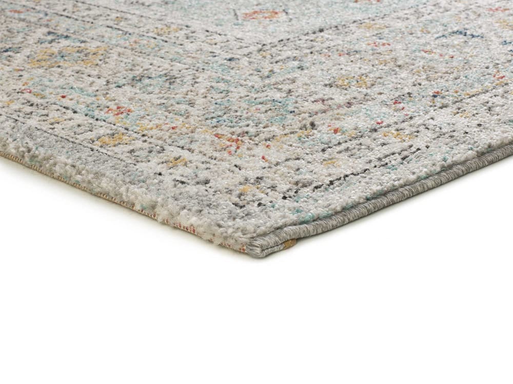 Tapis vintage oriental bleu/beige 80x150 cm — vue 4