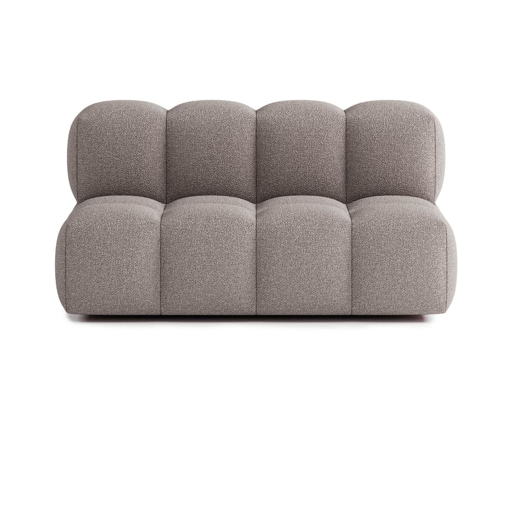 Canapé droit 3 places - tissu marron