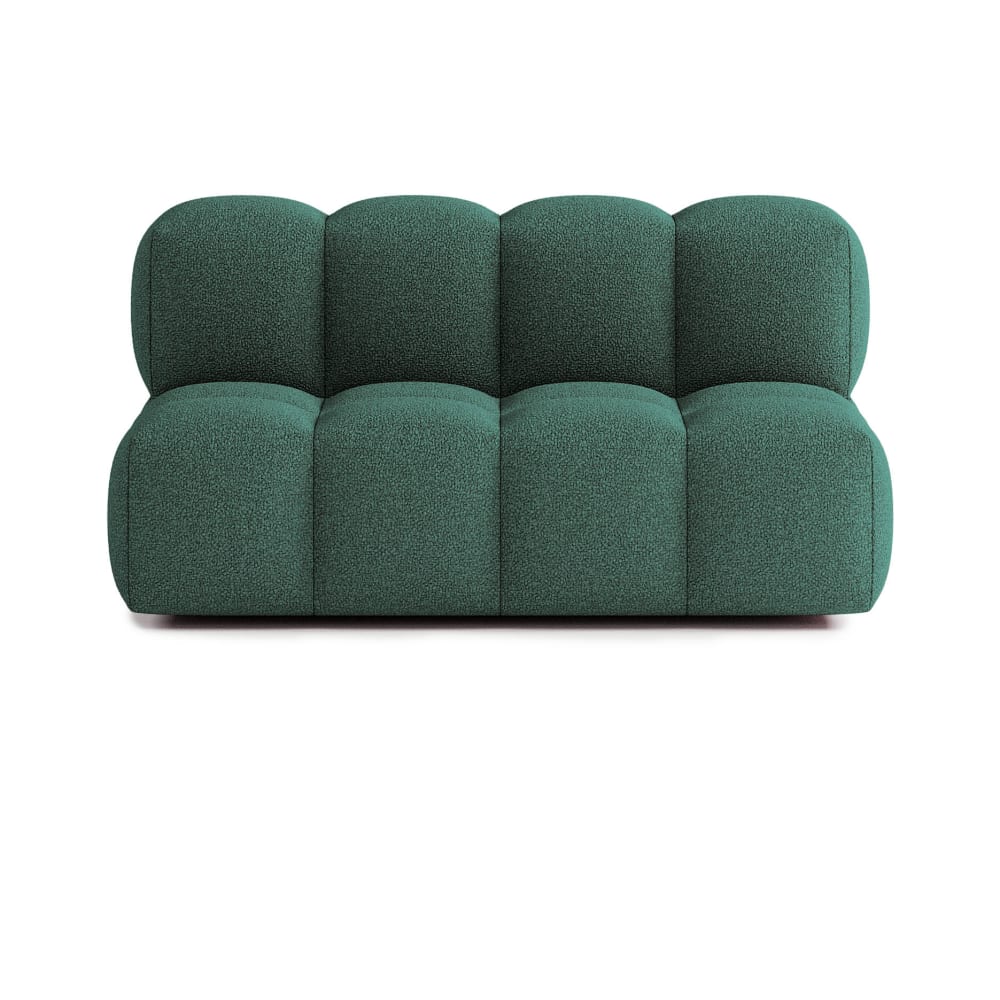 ATIO 3-Sitzer-Sofa aus Bouclé-Stoff, dunkelgrün style modern - Stoff