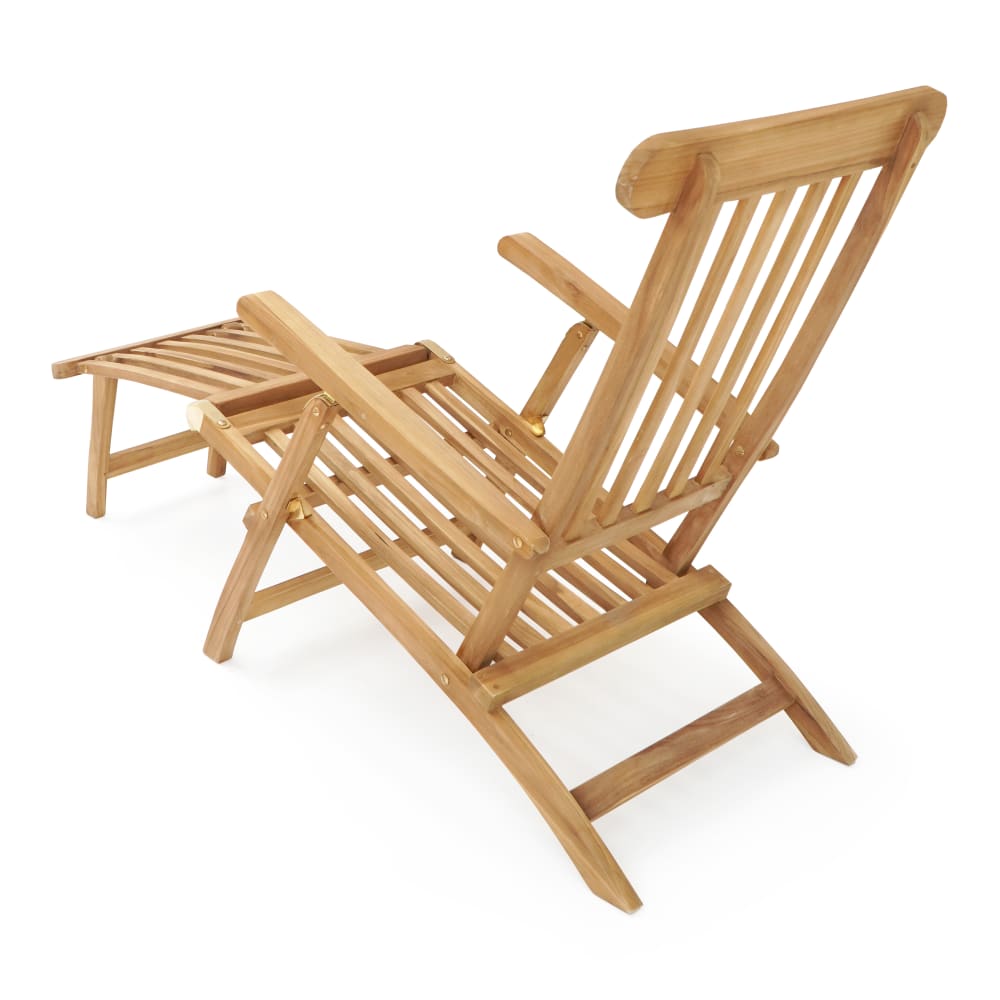Chaise longue en teak avec dossier réglable - Maisons du Monde