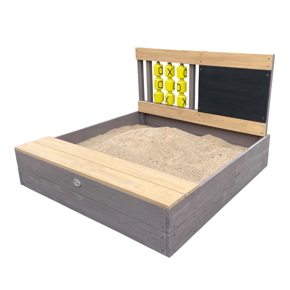 Axi Sandkasten aus FSC Holz mit Sitzbank & Stauraum, grau/braun style modern - Holz
