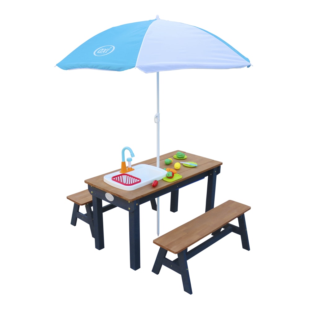 Axi Sand & Wasser Picknicktisch aus FSC Holz mit Bänken, anthrazit style modern Grau Holz
