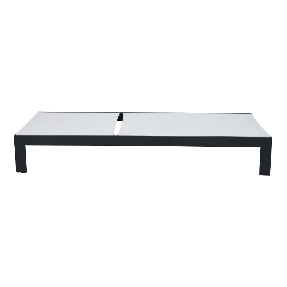 Chaise longue de jardin réglable en aluminium, anthracite/crème - Maisons du Monde