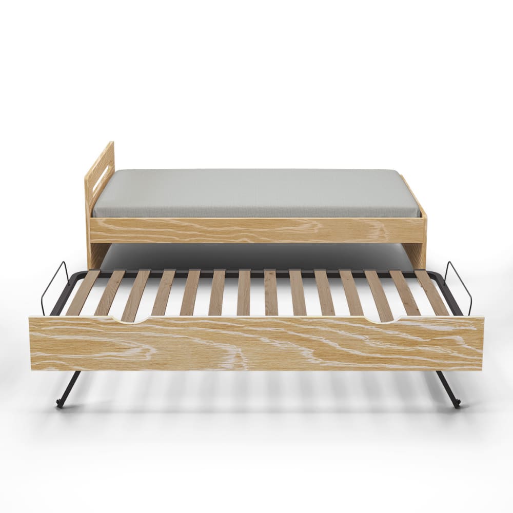 Lit gigogne bois massif 80x190 cm (ID Kids) - Image 1