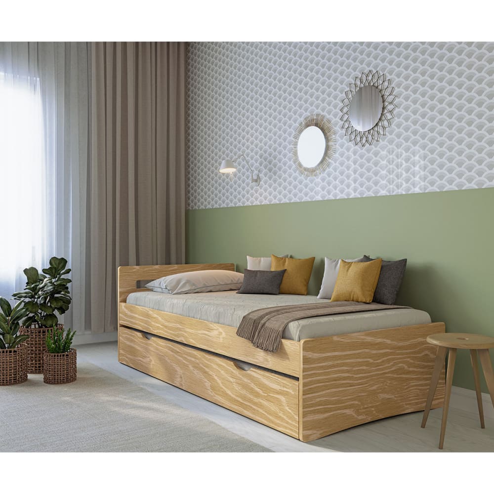 Lit gigogne bois massif 80x190 cm (ID Kids) - Image 2