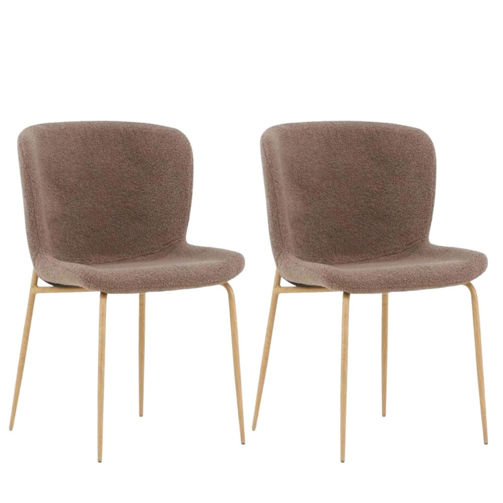 Lot de 2 chaises en tissu