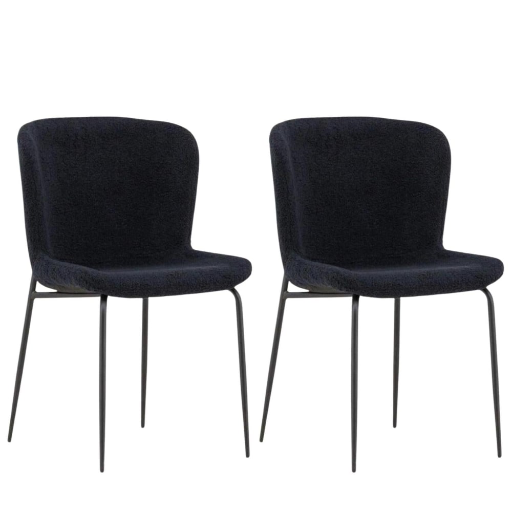 Lot de 2 chaises en tissu