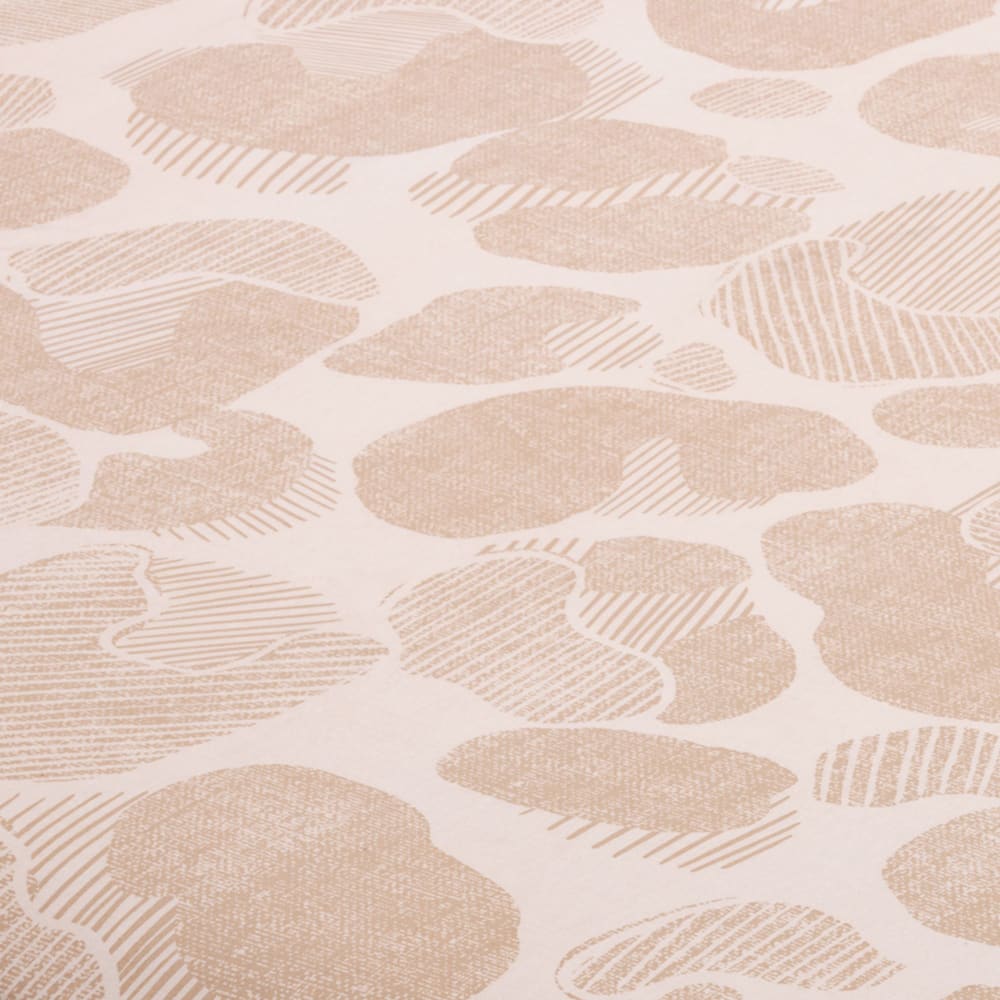 Drap-housse en coton beige 90x190x28cm