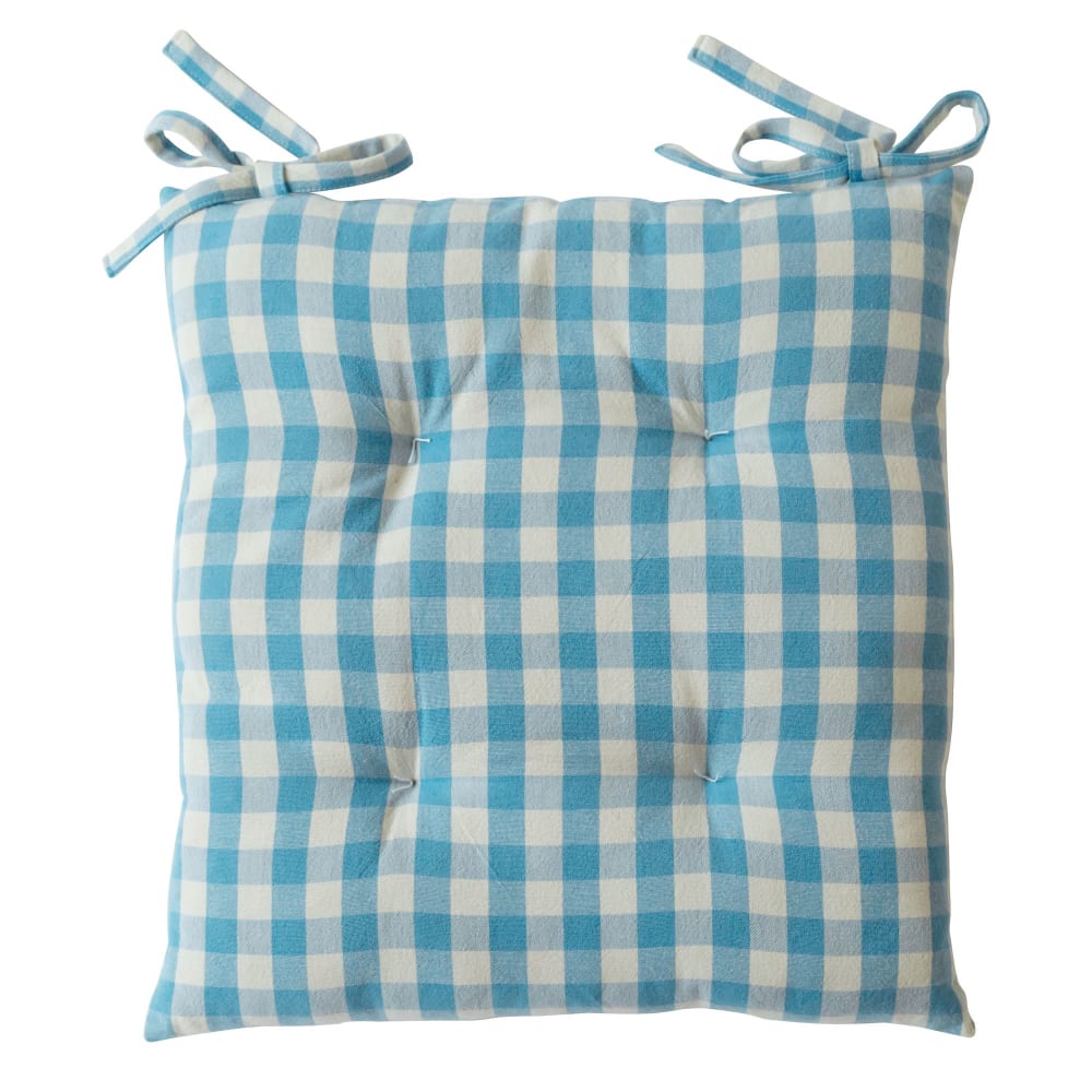 Lot de 2 galettes 40x40 bleu en coton